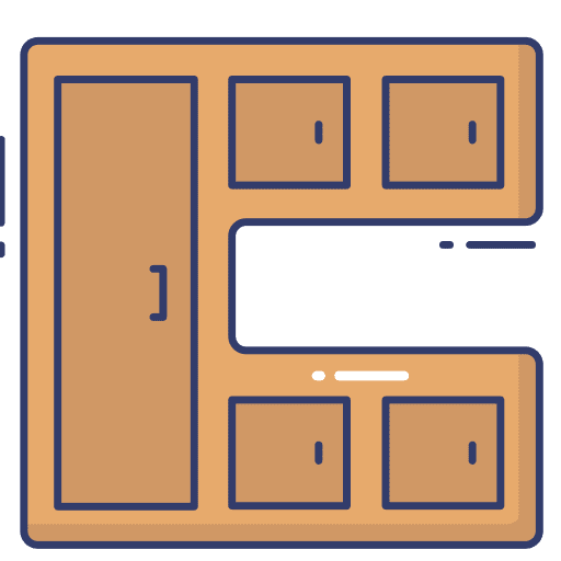 Cabinet closet cabinet furniture and household icon