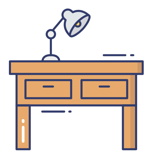 Study lamp table study icon