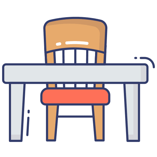 Table furniture and household chair table icon