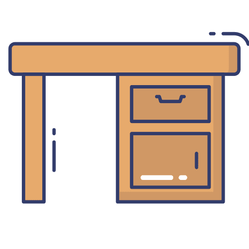 Table table drawer desk icon