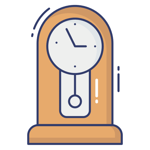 Wall clock grandfather clock hour vintage icon