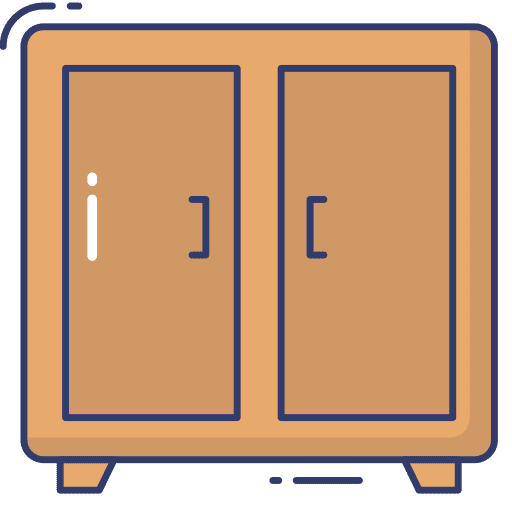 Cabinet closet cabinet furniture and household icon