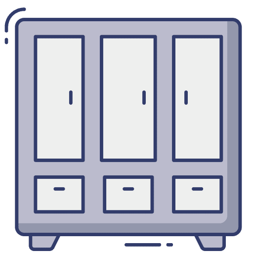 Wardrobe cabinet wardrobe furniture and household icon