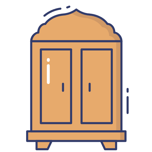 Wardrobe closet cabinet furniture and household icon