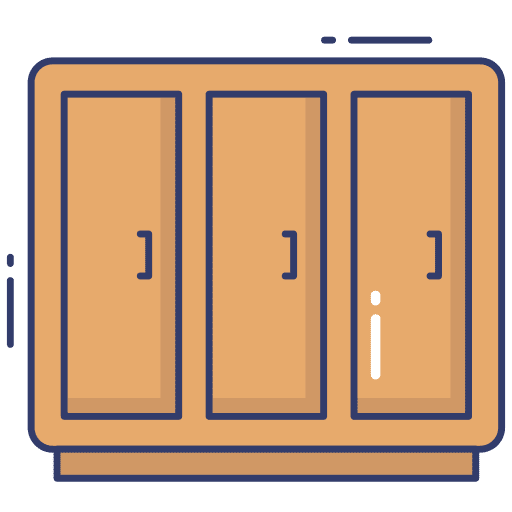 Wardrobe furniture and household wardrobe cabinet icon