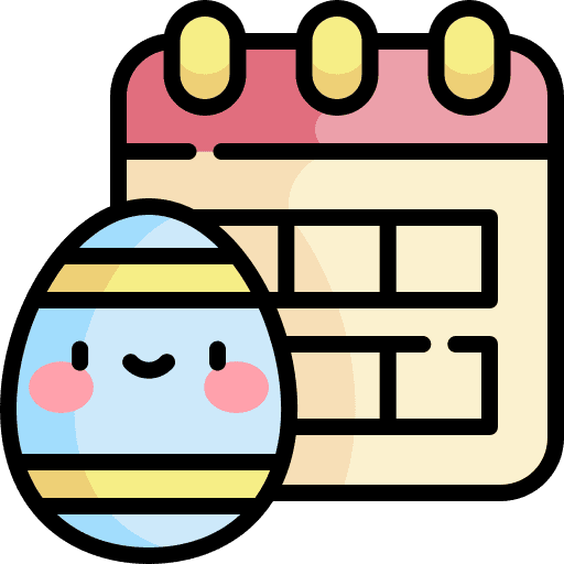 Easter calendar egg celebration icon