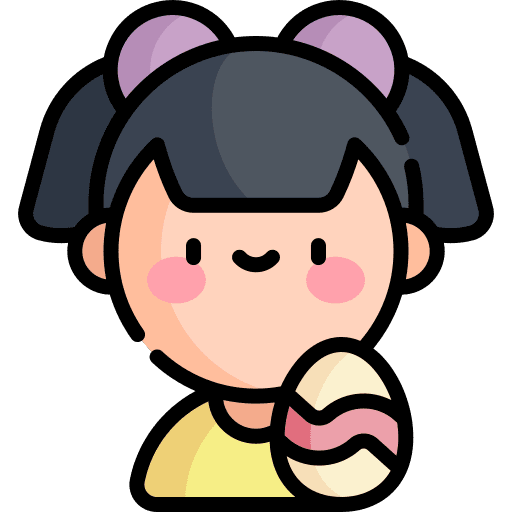 Girl female child easter egg icon