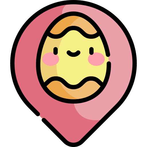 Easter egg map celebration art icon