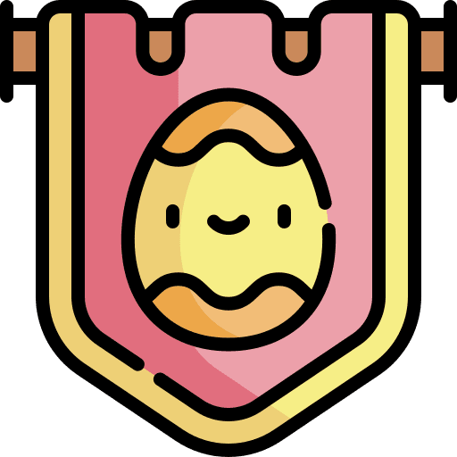 Easter egg painting egg banner easter icon