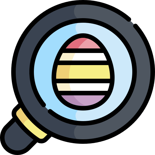 Egg hunt religious search holidays icon