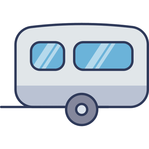Caravan automotive travel vehicle icon