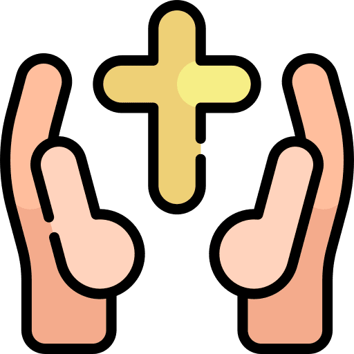 Pray namaste gesture sign icon
