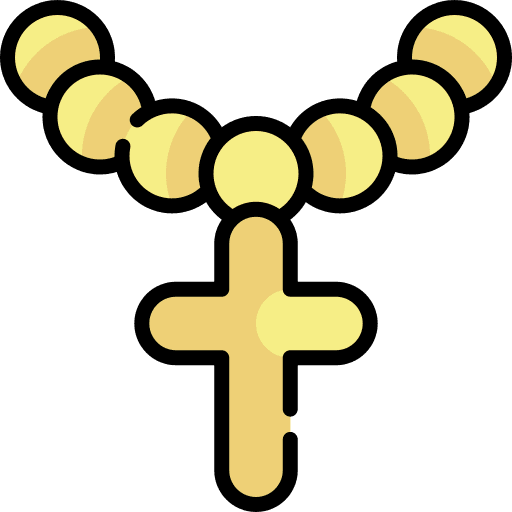 Rosary rosary beads cross icon