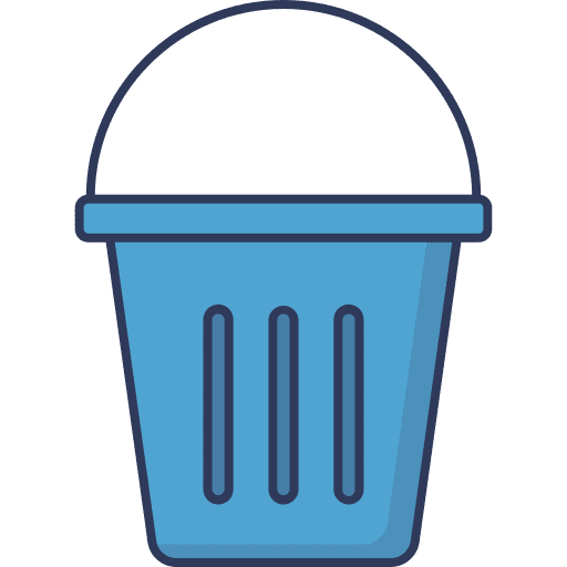 Bucket farming and gardening bucket can icon