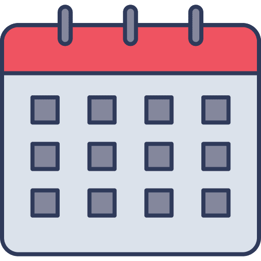 Calendar time and date schedule day icon