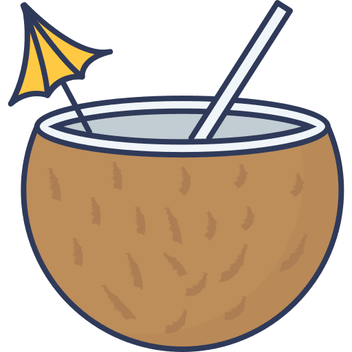 Coconut drinks straw food and restaurant icon