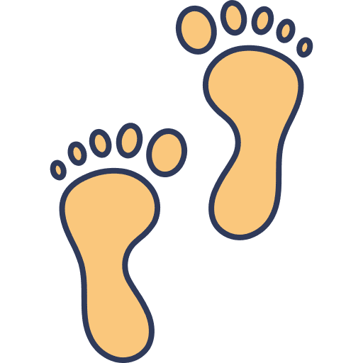 Footprint miscellaneous human barefoot icon