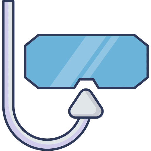 Scuba diving scuba diving sports and competition goggles icon
