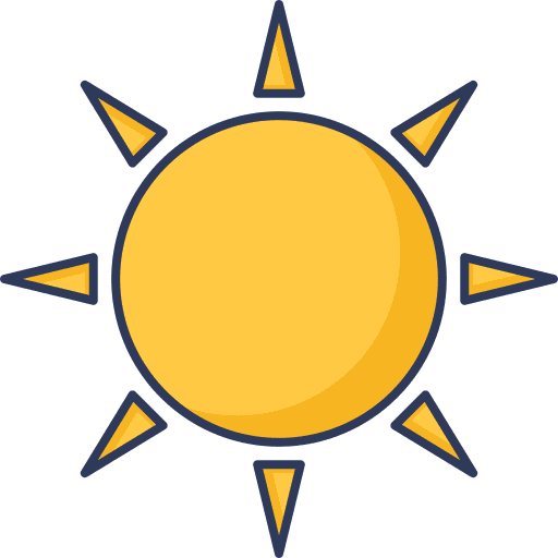 Sun heat summer forecast icon