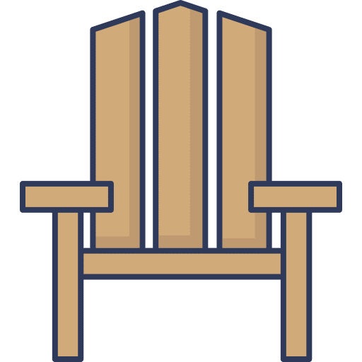 Chair wooden furniture and household seat icon