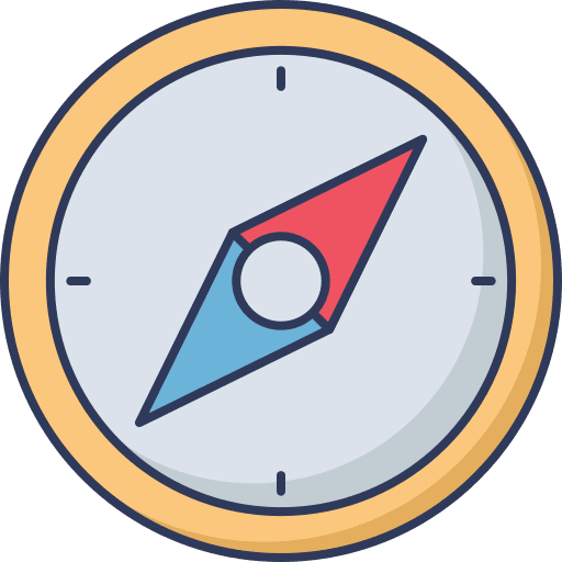 Compass direction compass gps icon