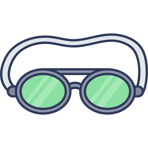Glasses equipment swim sports and competition icon