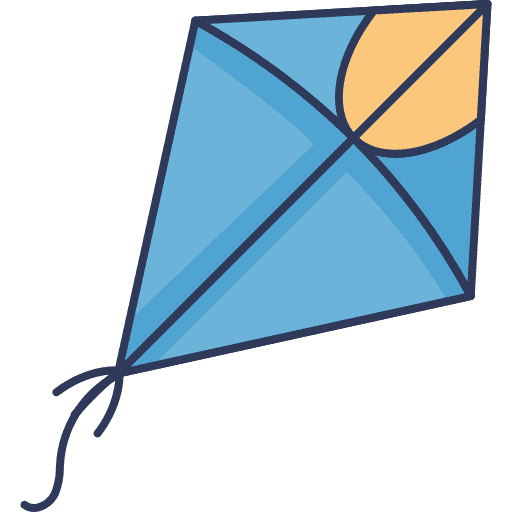 Kite hobbies and free time leisure kid and baby icon