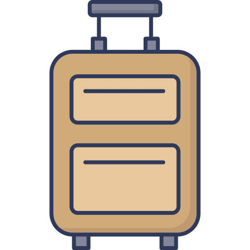 Luggage baggage trolley bag travel icon
