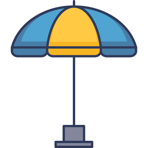 Umbrella security protection weather icon