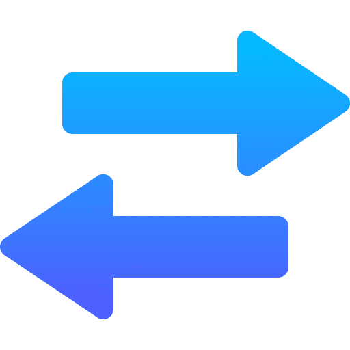 Transfer interface arrow left arrow icon