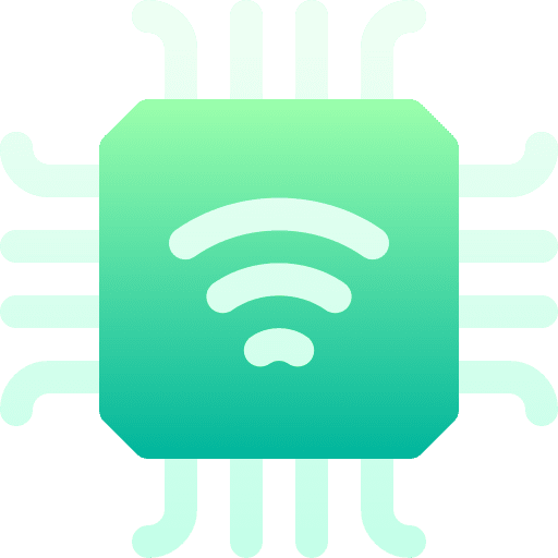 Microchip technology processor chip icon Microchip technology processor chip icon