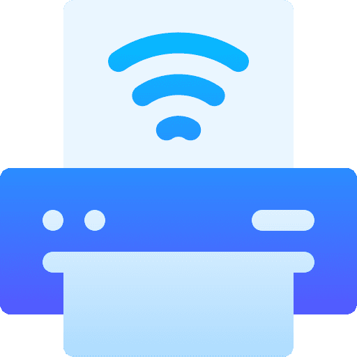 Printer wifi technology internet of things icon Printer wifi technology internet of things icon