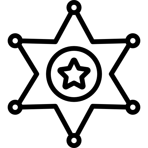 Sheriff secure protection police icon