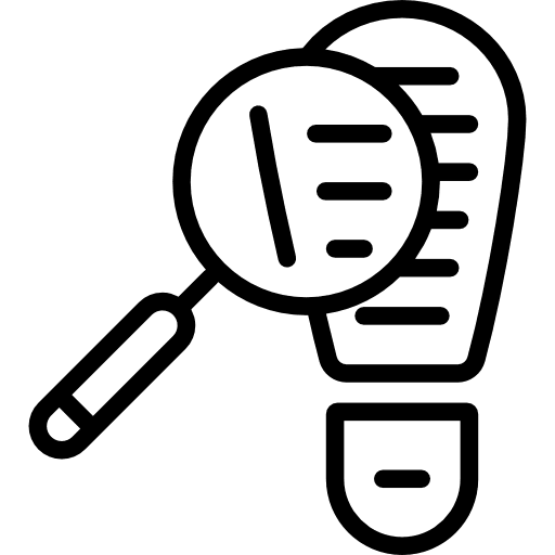 Footprint detective footprint loupe icon Footprint detective footprint loupe icon