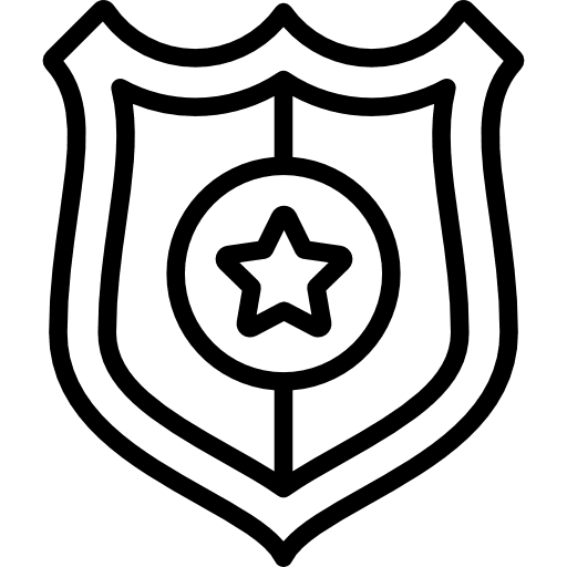 Police badge security badge shield icon Police badge security badge shield icon