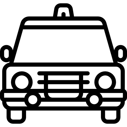 Police car emergency transport vehicle icon Police car emergency transport vehicle icon