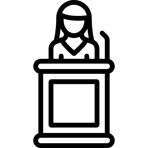 Witness justice woman people icon Witness justice woman people icon