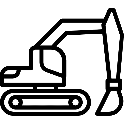 Loader trucking truck construction and tools icon