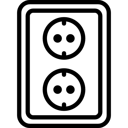 Socket plugin tools and utensils socket icon