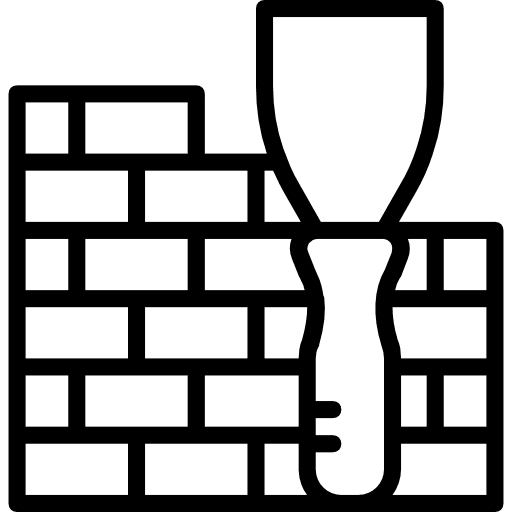 Brick wall home repair brick foundation icon