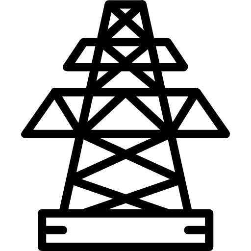 Electric tower electric tower energy power line icon