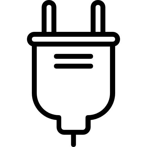 Plug electricity power electronics icon