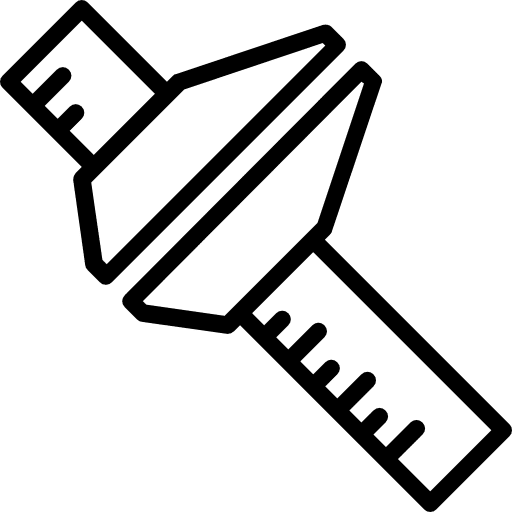 Ruler construction and tools improvement construction icon