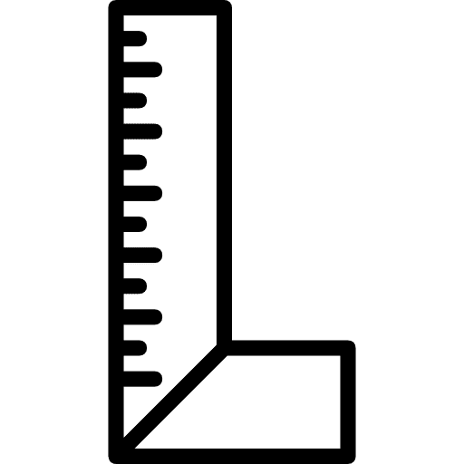 Ruler measuring home repair improvement icon