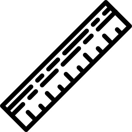 Ruler ruler tools and utensils fitness icon