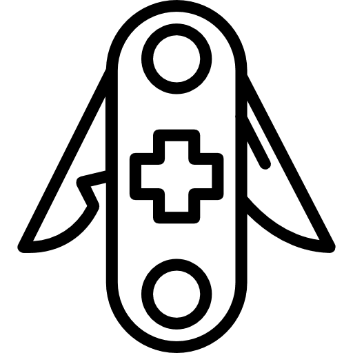 Swiss army knife blade swiss army knife tools and utensils icon