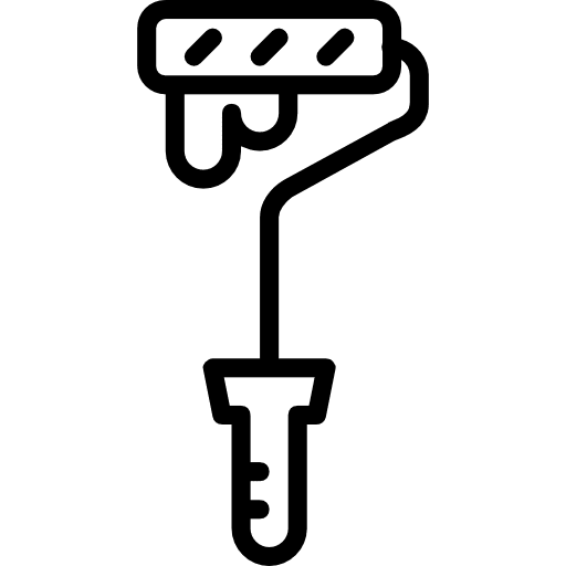 Paint roller painter paint roller construction and tools icon