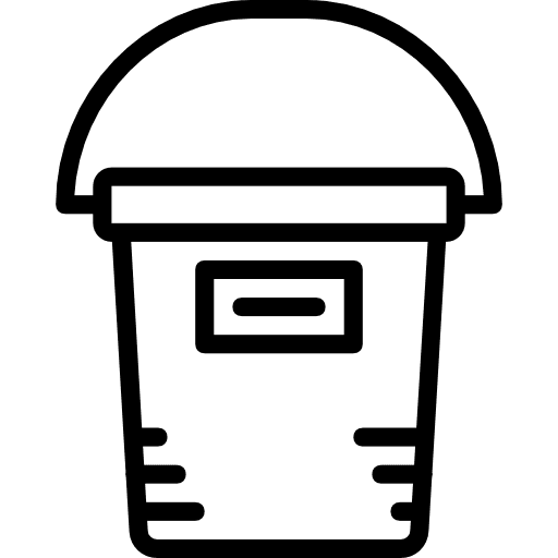 Bucket construction and tools tools and utensils interface icon