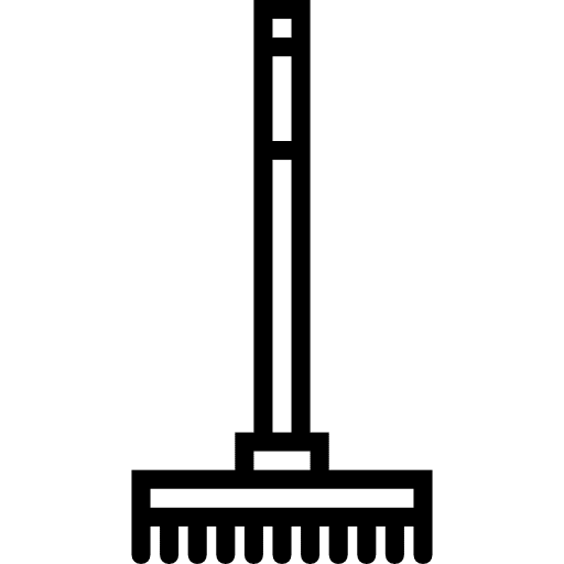 Rake gardening rake pitchfork icon