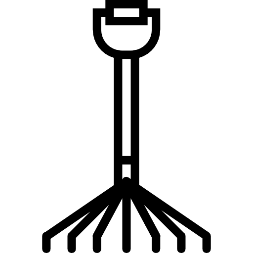 Rake pitchfork rake tools and utensils icon